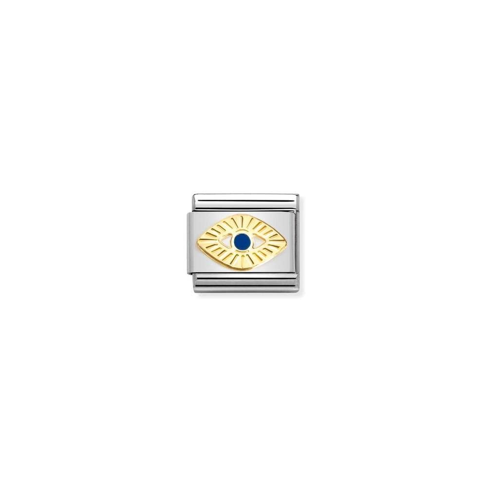Composable Classic SYMBOLS steel, enamel and bonded yellow gold 65 Diamondcoated God Eye