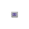 Composable Classic FACETED CZ in stainless steel with 925 sterling silver setting and detail 001 PURPLE