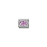 Composable Classic FACETED CZ in stainless steel with 925 sterling silver setting and detail 003 Rose