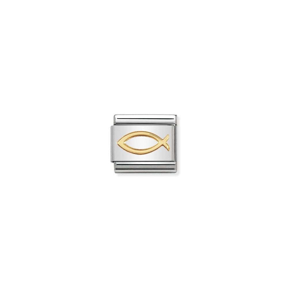 COMPOSABLE Classic RELIGIOUS in stainless steel and bonded yellow gold 08 Ichthys