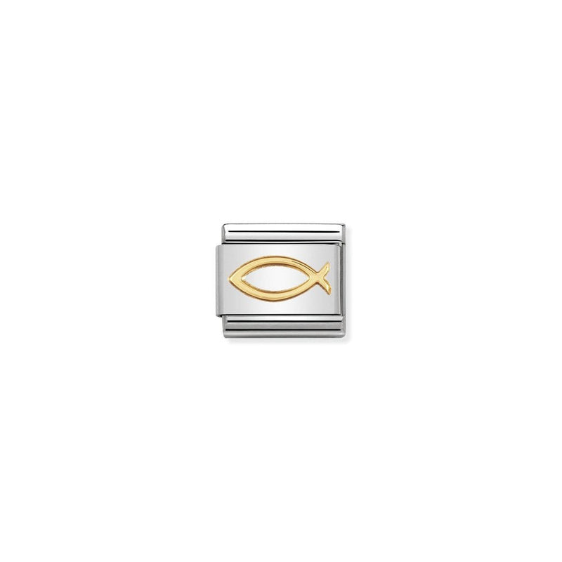 COMPOSABLE Classic RELIGIOUS in stainless steel and bonded yellow gold 08 Ichthys