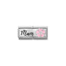 Composable DOUBLE Classic DETAILED steel, enamel, cz and 925 sterling silver 18 Mum with flower