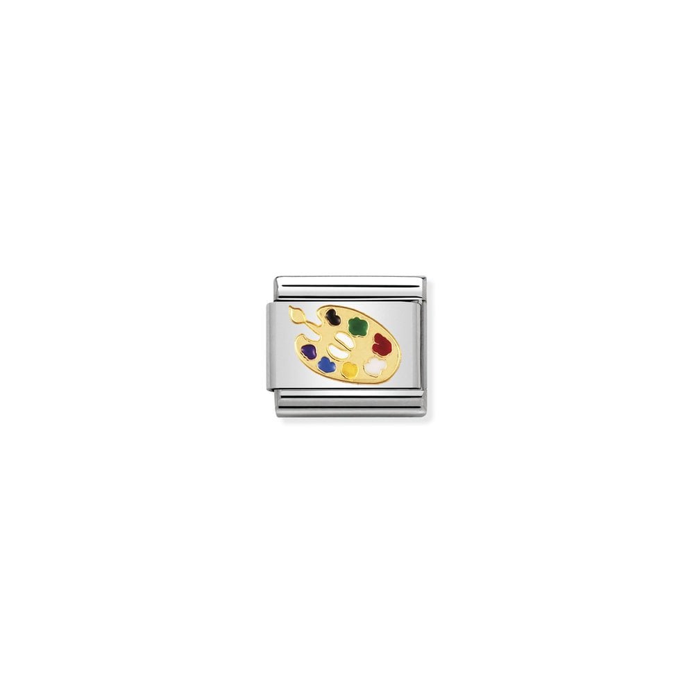 COMPOSABLE Classic DAILY LIFE in stainless steel with enamel and bonded yellow gold 04 Artist s palette
