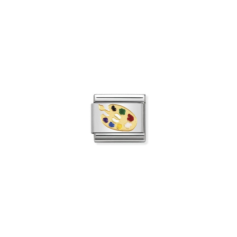 COMPOSABLE Classic DAILY LIFE in stainless steel with enamel and bonded yellow gold 04 Artist s palette