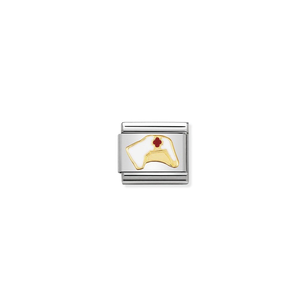 COMPOSABLE Classic DAILY LIFE in stainless steel with enamel and bonded yellow gold 25 Nurse s hat