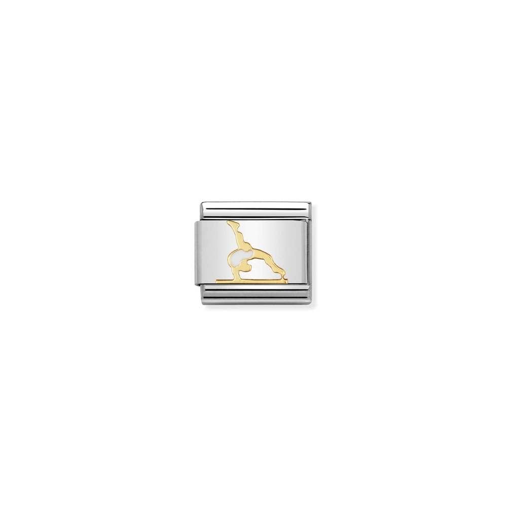 COMPOSABLE Classic SPORTS in stainless steel with enamel and bonded yellow gold 37 Gymnast