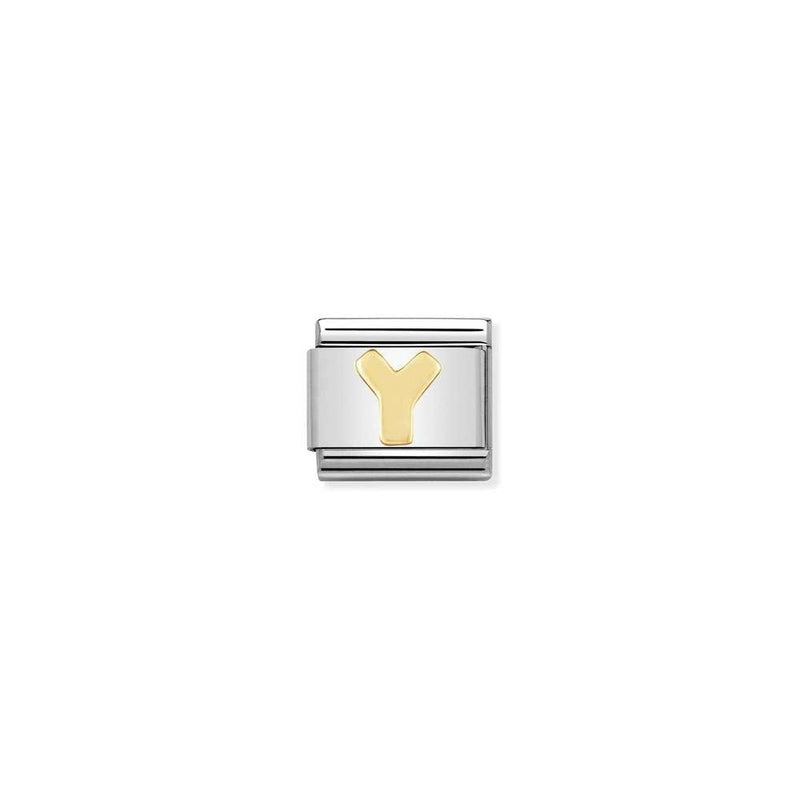 COMPOSABLE Classic LETTERS in stainless steel with bonded yellow gold 25 Y