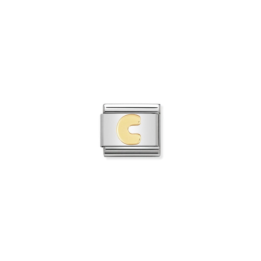COMPOSABLE Classic LETTERS in stainless steel with bonded yellow gold 03 C