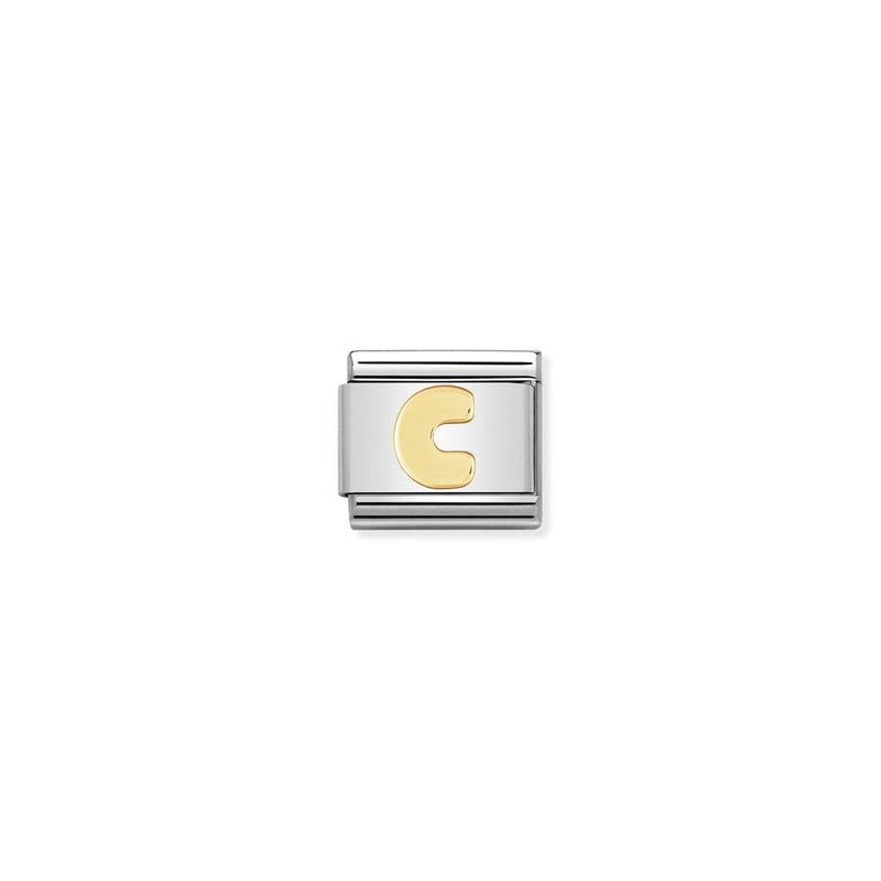 COMPOSABLE Classic LETTERS in stainless steel with bonded yellow gold 03 C