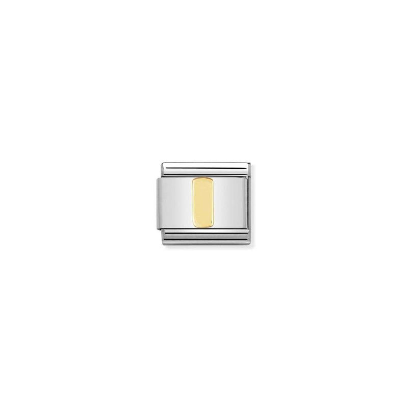 COMPOSABLE Classic LETTERS in stainless steel with bonded yellow gold 09 I