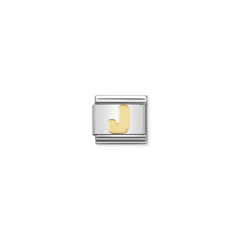 COMPOSABLE Classic LETTERS in stainless steel with bonded yellow gold 10 J