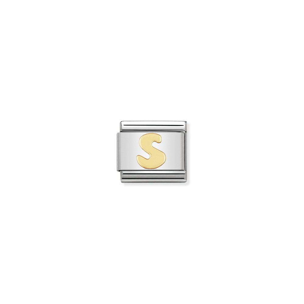 COMPOSABLE Classic LETTERS in stainless steel with bonded yellow gold 19 S