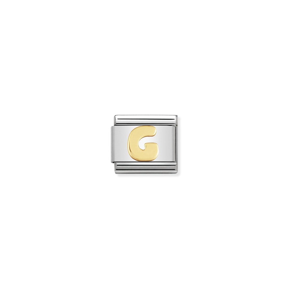 COMPOSABLE Classic LETTERS in stainless steel with bonded yellow gold 07 G