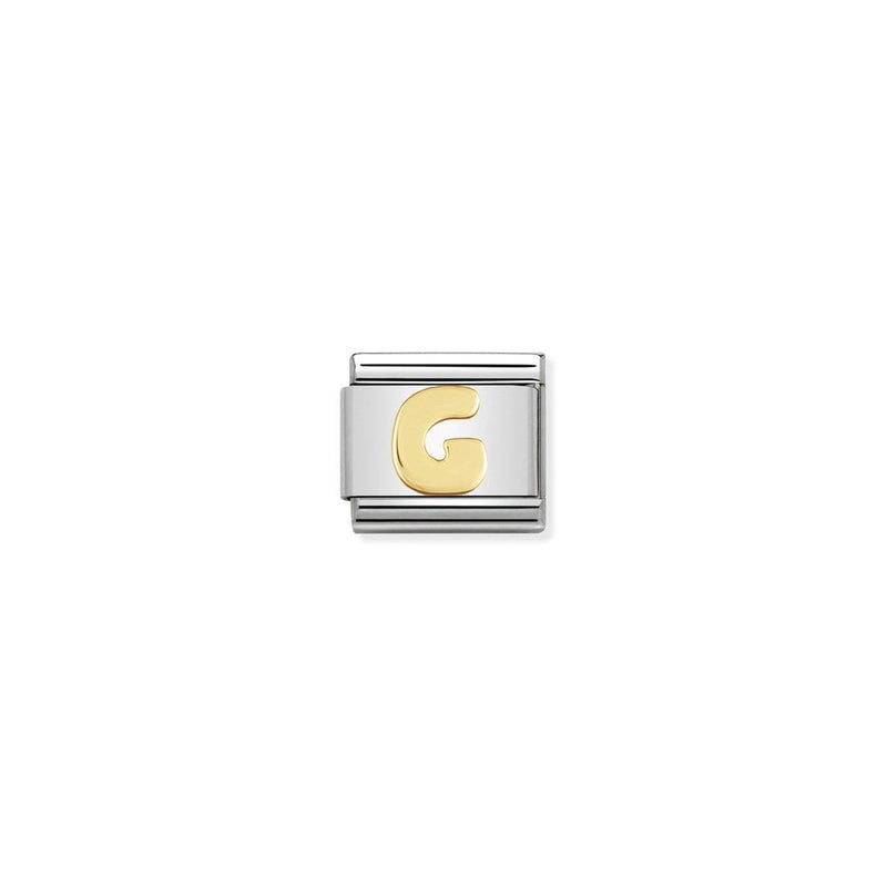 COMPOSABLE Classic LETTERS in stainless steel with bonded yellow gold 07 G