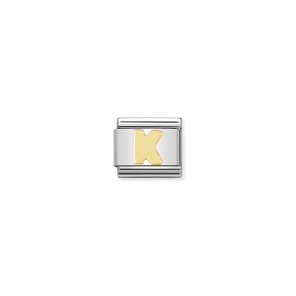 COMPOSABLE Classic LETTERS in stainless steel with bonded yellow gold 11 K