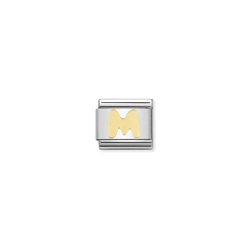 COMPOSABLE Classic LETTERS in stainless steel with bonded yellow gold 13 M