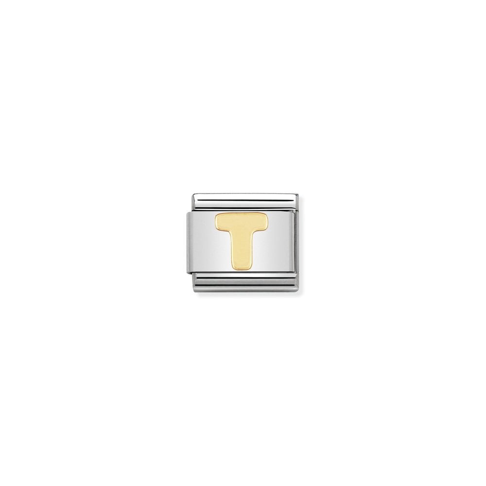 COMPOSABLE Classic LETTERS in stainless steel with bonded yellow gold 20 T