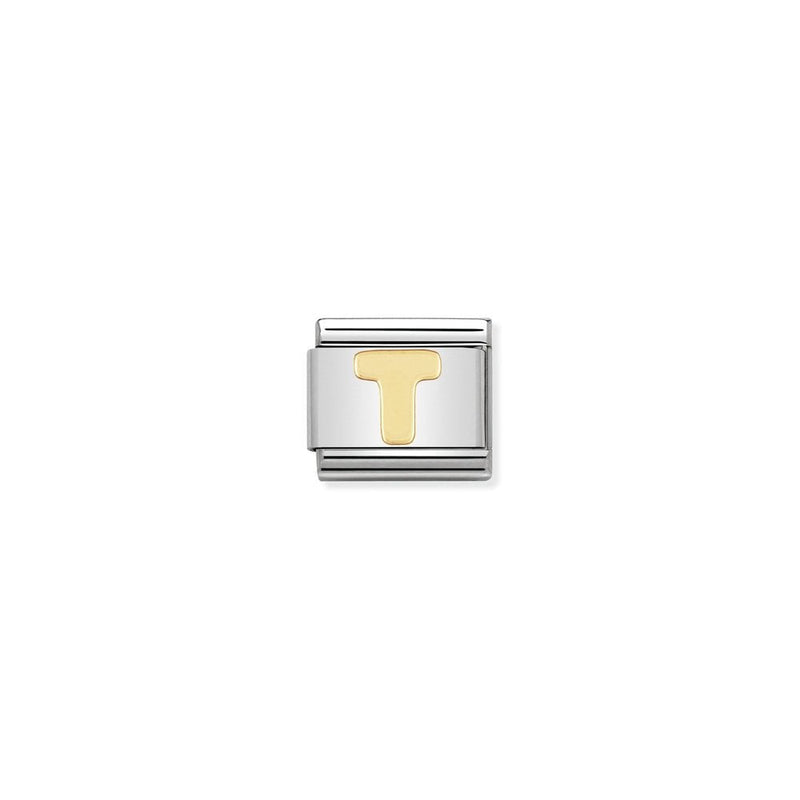 COMPOSABLE Classic LETTERS in stainless steel with bonded yellow gold 20 T
