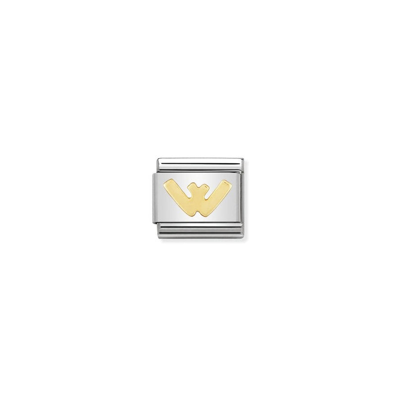 COMPOSABLE Classic LETTERS in stainless steel with bonded yellow gold 23 W