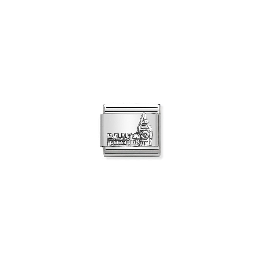 Composable Classic MONUMENTS RELIEF acciaio e argento 925 12 Big Ben