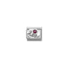Composable Classic SYMBOLS in st,steel, 925 sterling silver and stones 07 July RUBY