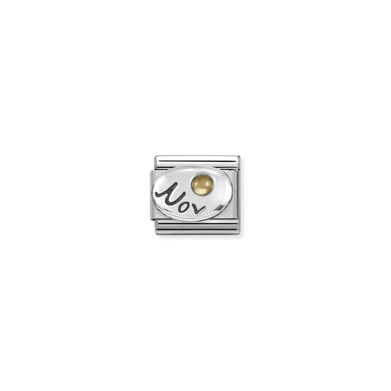 Composable Classic SYMBOLS in st,steel, 925 sterling silver and stones 11 November CITRINE