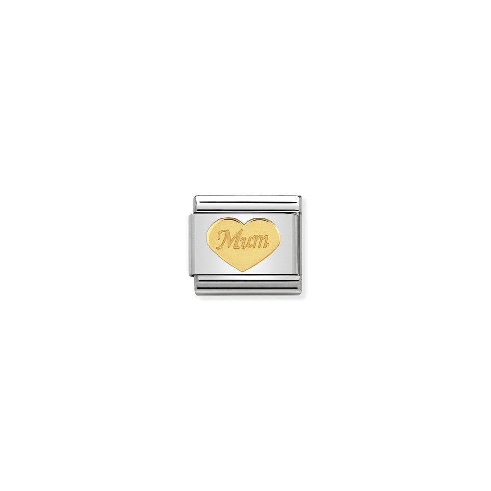 Composable Classic SYMBOLS and steel and bonded yellow gold 38 Mum heart