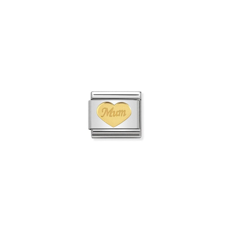 Composable Classic SYMBOLS and steel and bonded yellow gold 38 Mum heart