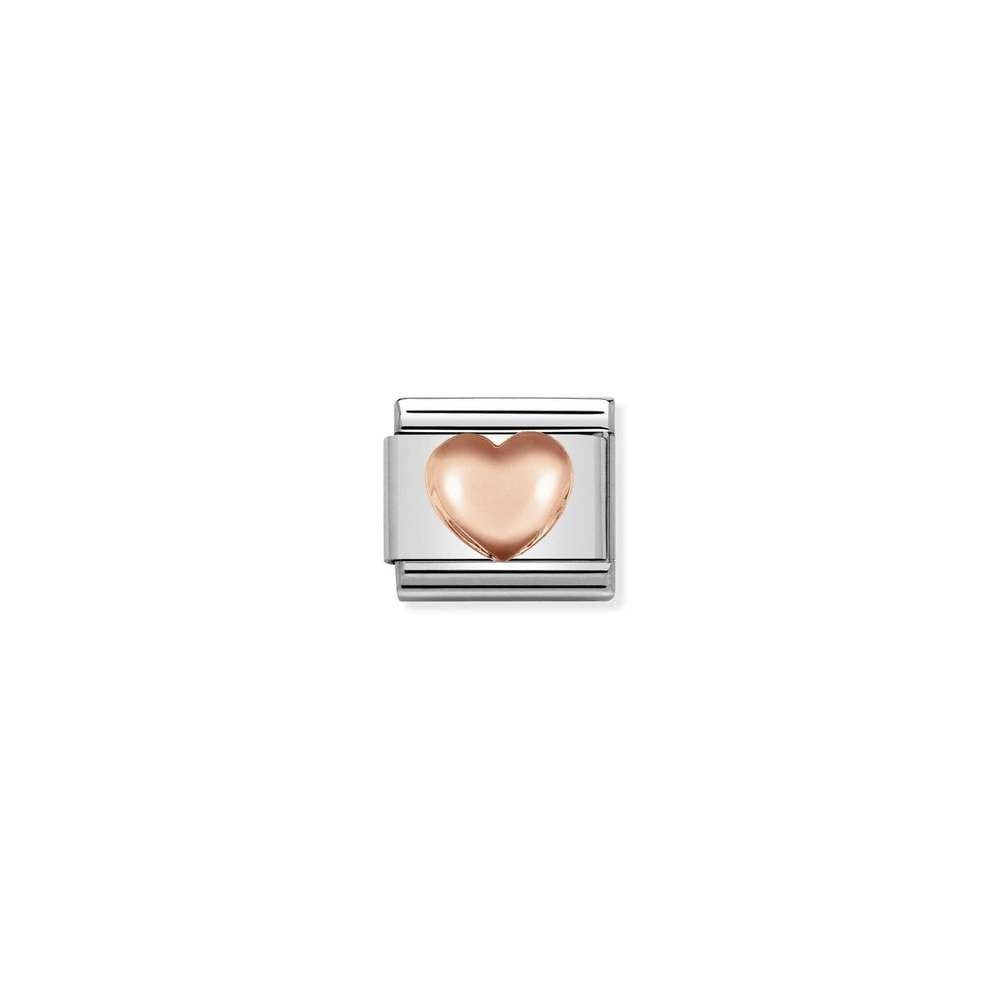 Composable Classic SYMBOLS steel and 9k rose gold 22 Raised heart