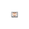Composable Classic SYMBOLS steel and 9k rose gold 22 Raised heart