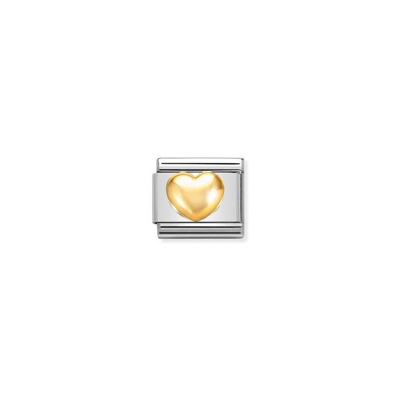 COMPOSABLE Classic LOVE in stainless steel with bonded yellow gold 01 Raised heart
