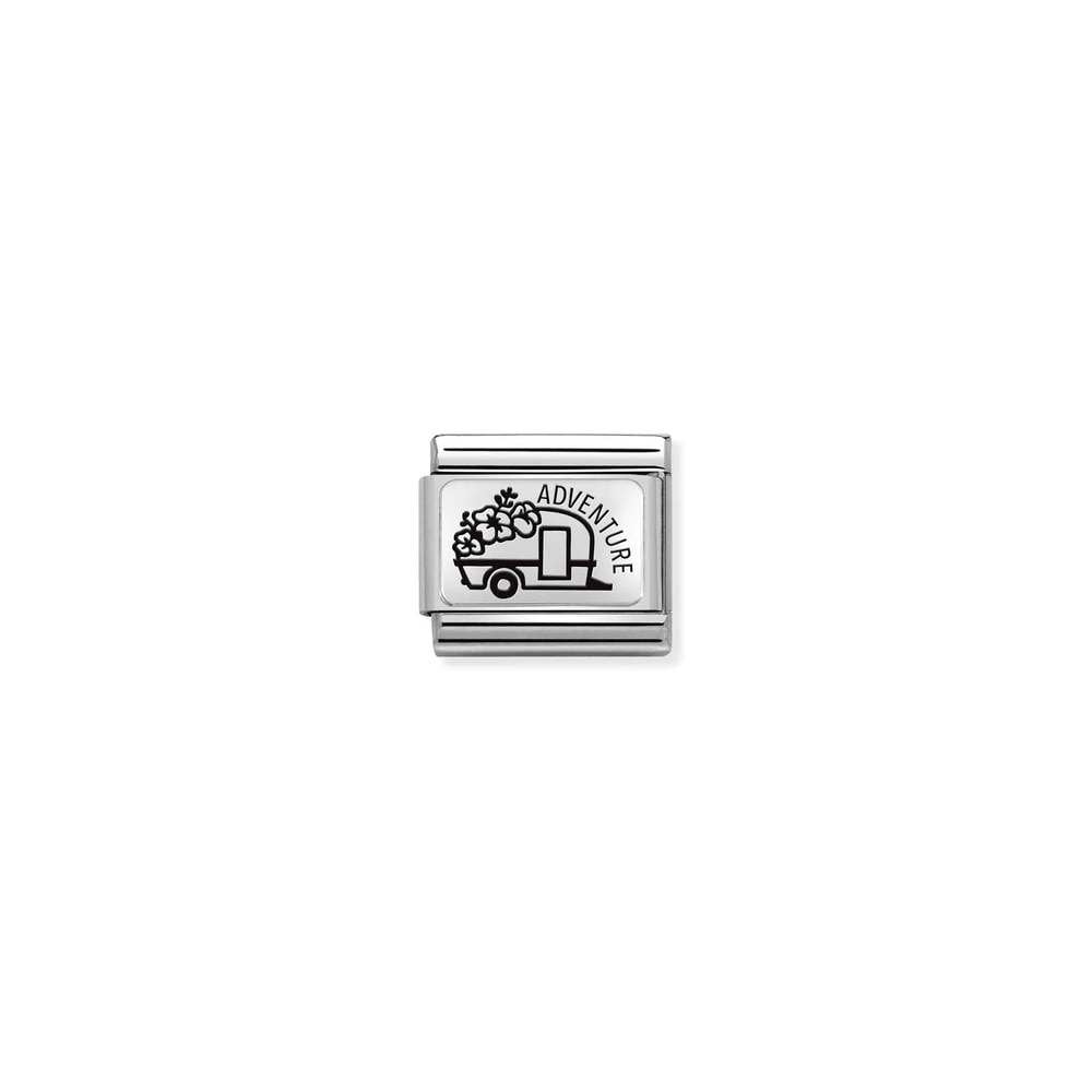 Composable Classic PLATES IC steel and 925 sterling silver 25 Caravan FLOWERS