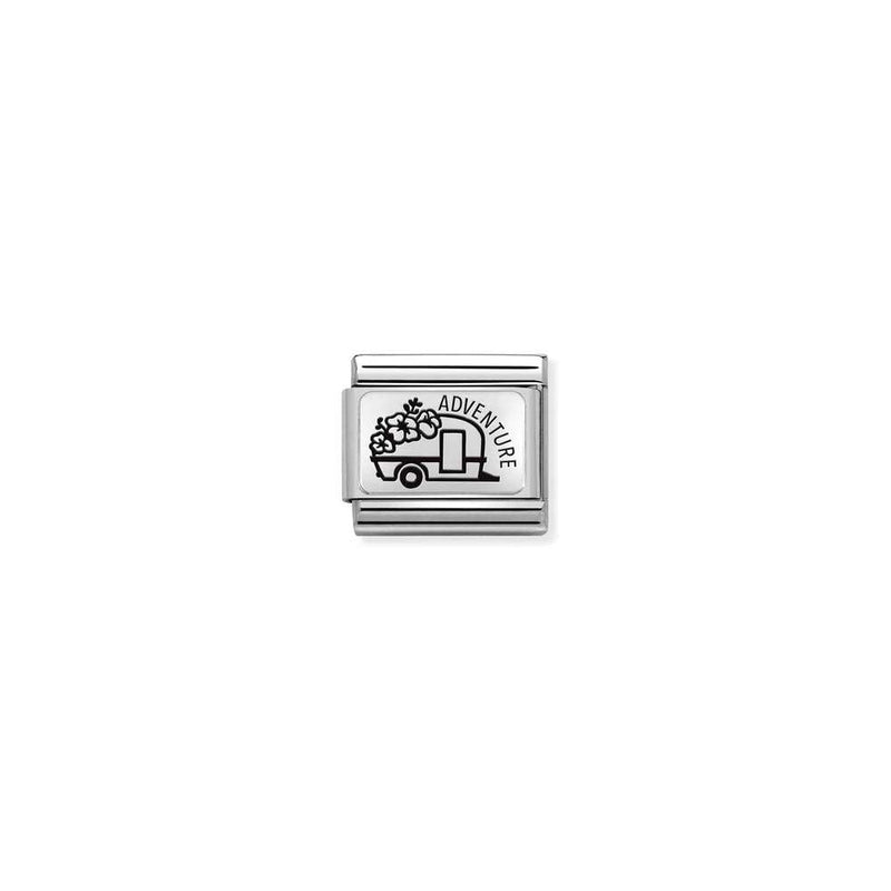 Composable Classic PLATES IC steel and 925 sterling silver 25 Caravan FLOWERS