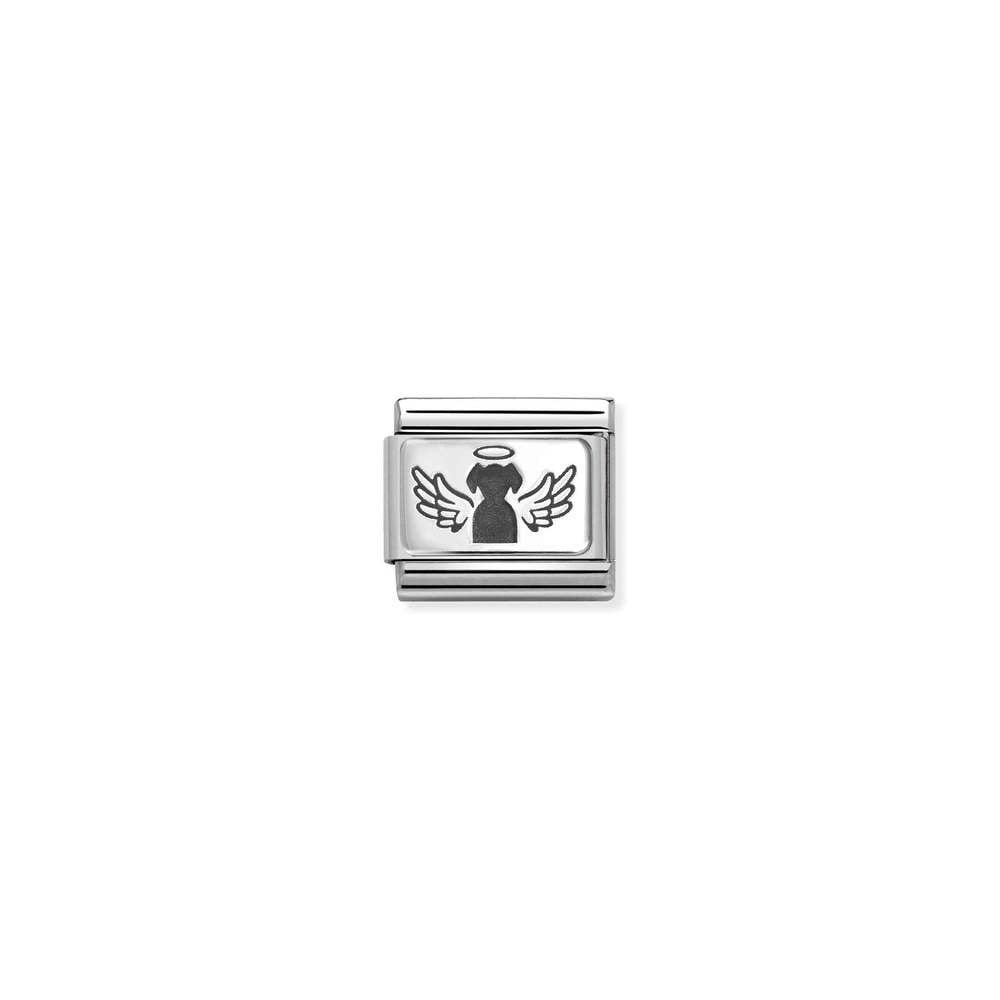 Composable Classic PLATES IC steel and 925 sterling silver 46 Angel dog