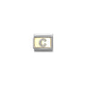 Composable Classic GLITTER LETTER steel, enamel and bonded yellow gold 03 C