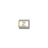 Composable Classic GLITTER LETTER steel, enamel and bonded yellow gold 26 Z