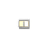 Composable Classic GLITTER LETTER steel, enamel and bonded yellow gold 09 I