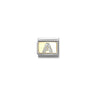 Composable Classic GLITTER LETTER steel, enamel and bonded yellow gold 01 A