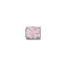 Composable CL SIMBOLS stainless steel, enamel, Cub, Zirc and 925 sterling silver 14 WHITE Rose peach blossom