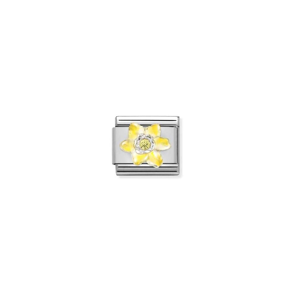 Composable CL SIMBOLS stainless steel, enamel, Cub, Zirc and 925 sterling silver 08 Narcissus YELLOW