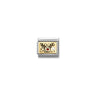 Composable Classic PLATES IC in steel, enamel and bonded yellow gold 11 Reindeer RED nose