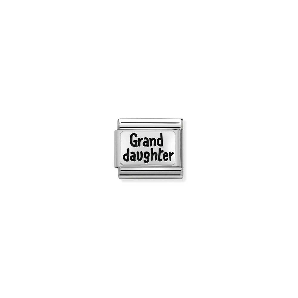 Composable Classic PLATES OXIDIZED steel and 925 sterling silver 43 GRAND DAUGHTER