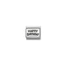 Composable Classic PLATES OXIDIZED steel and 925 sterling silver 41 HAPPY BIRTHDAY