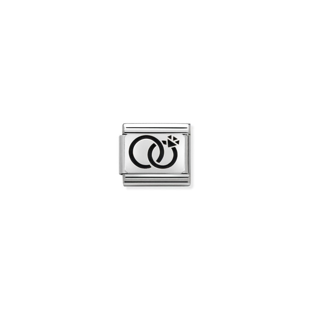 Composable Classic PLATES OXIDIZED steel and 925 sterling silver 29 Wedding rings