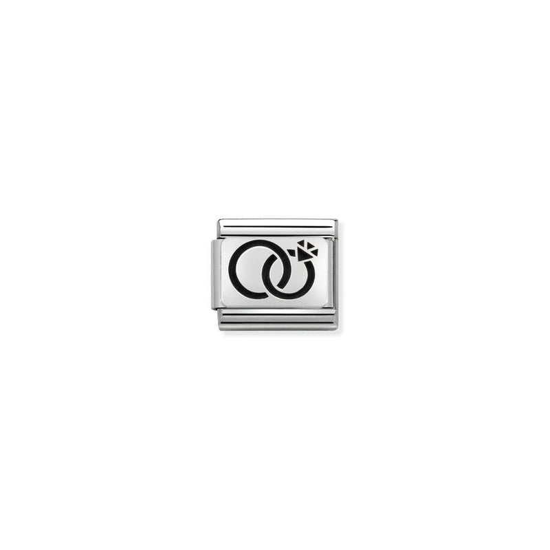 Composable Classic PLATES OXIDIZED steel and 925 sterling silver 29 Wedding rings