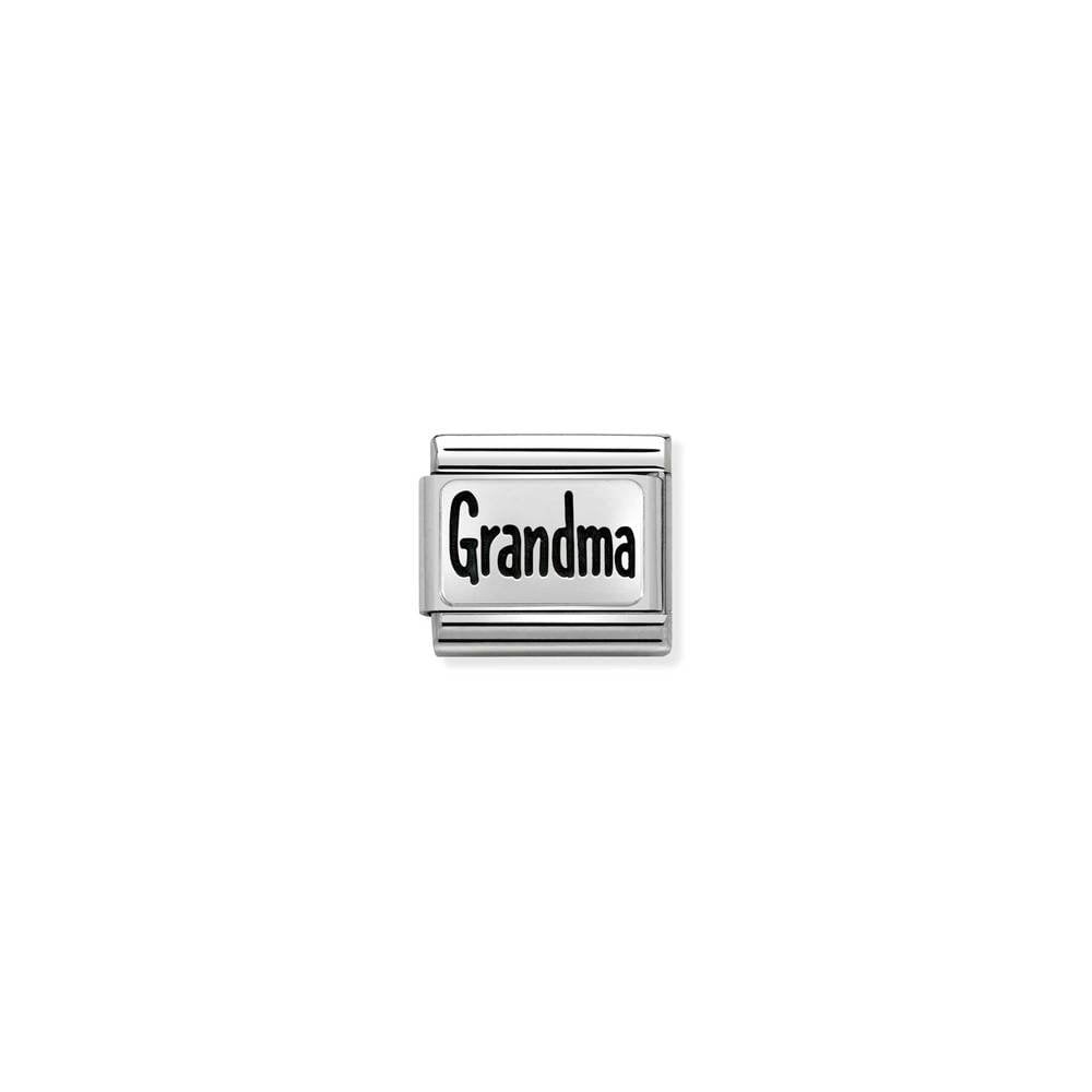 Composable Classic PLATES OXIDIZED steel and 925 sterling silver 44 GRANDMA