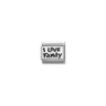 Composable Classic PLATES OXIDIZED steel and 925 sterling silver 34 I LOVE FAMILY