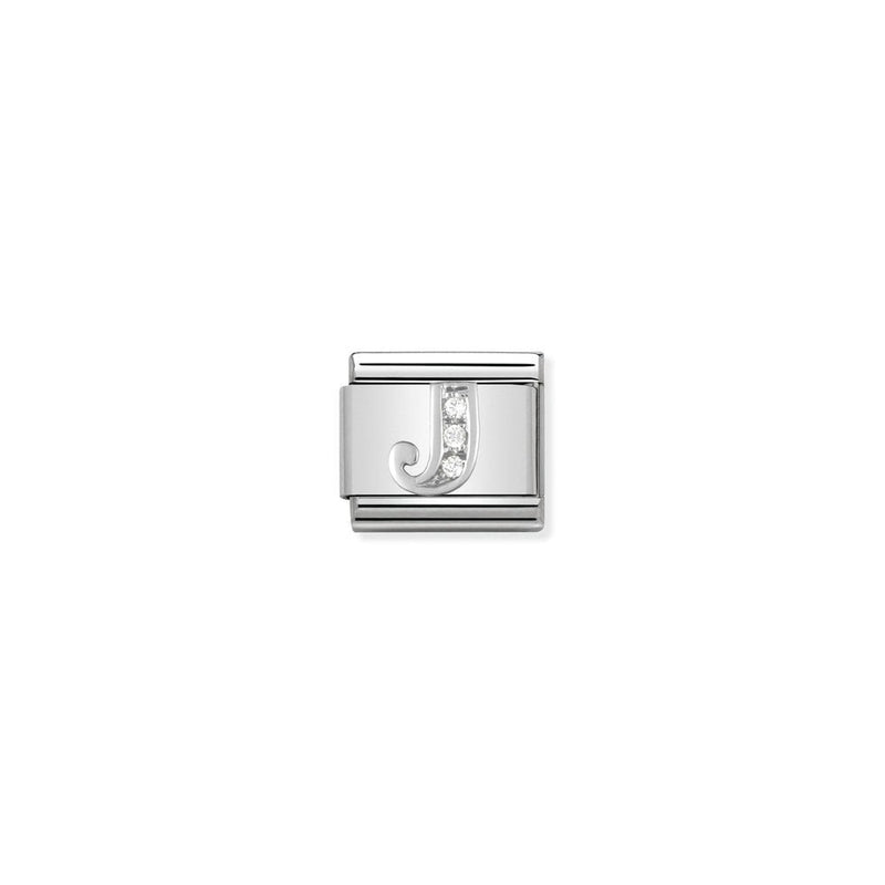 Composable Classic ALPHABETH stainless steel, Cub, zirc and 925 sterling silver 10 J