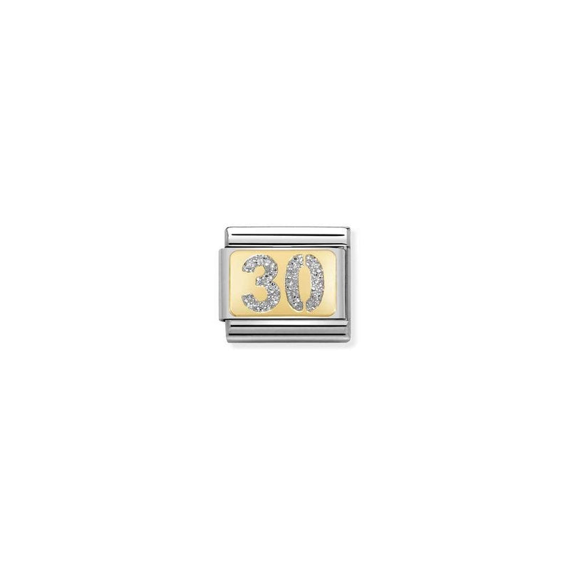 Composable Classic GLITTER PLATES in steel, enamel and bonded yellow gold 03 30 SILVER