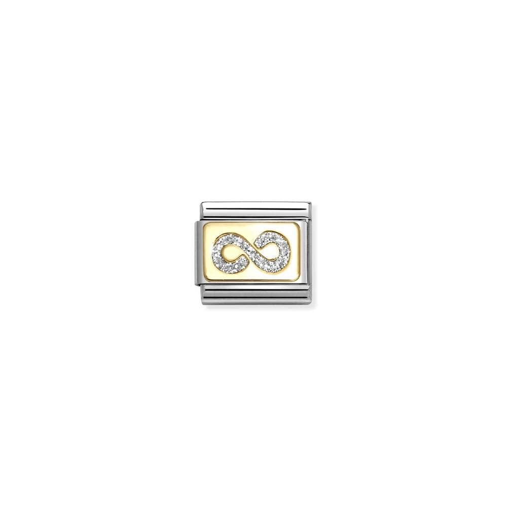 Composable Classic GLITTER PLATES in steel, enamel and bonded yellow gold 0606